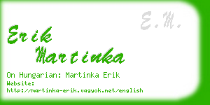 erik martinka business card